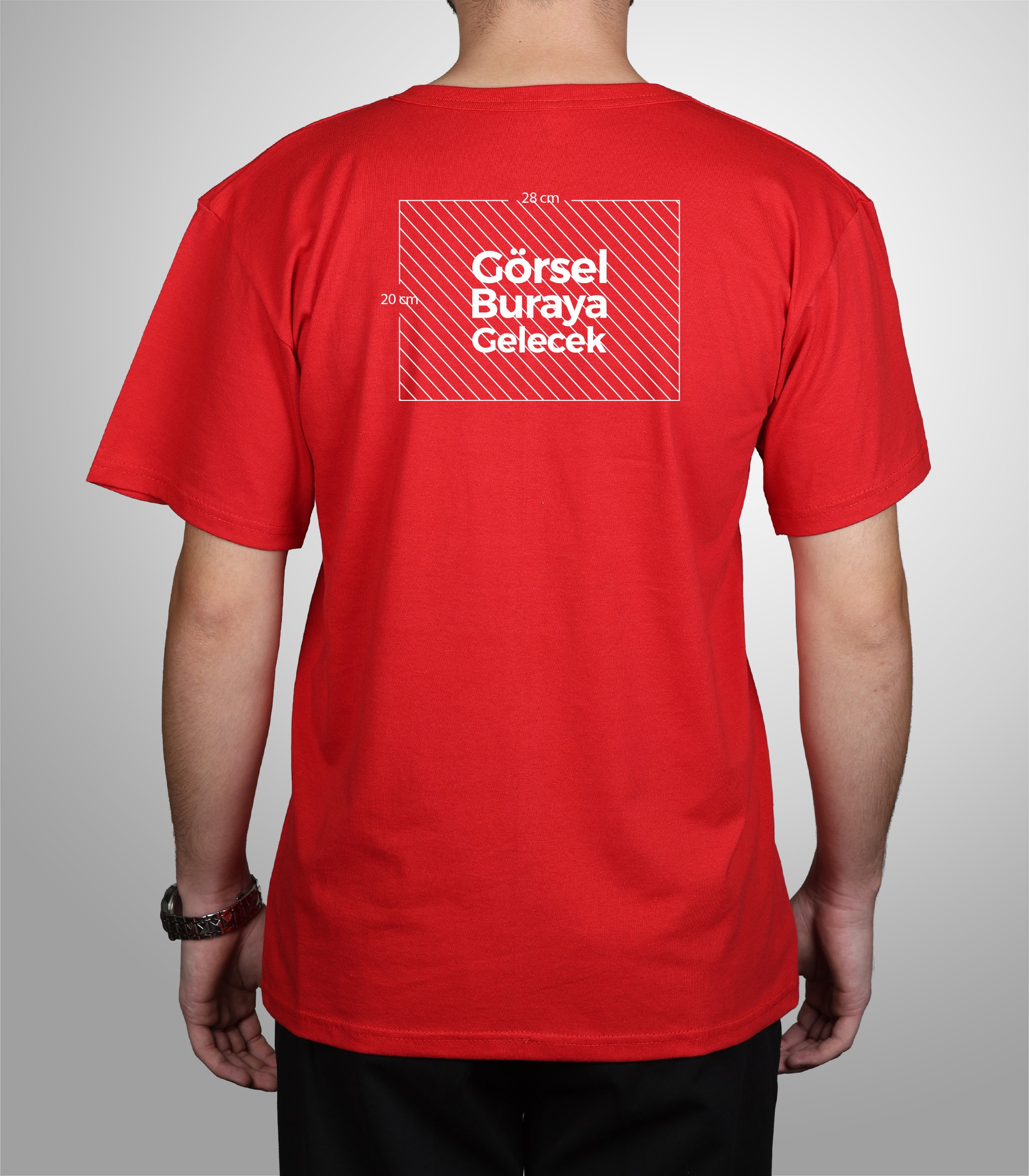 Baskılı Promosyon Tişört Kırmızı - Görsel 4